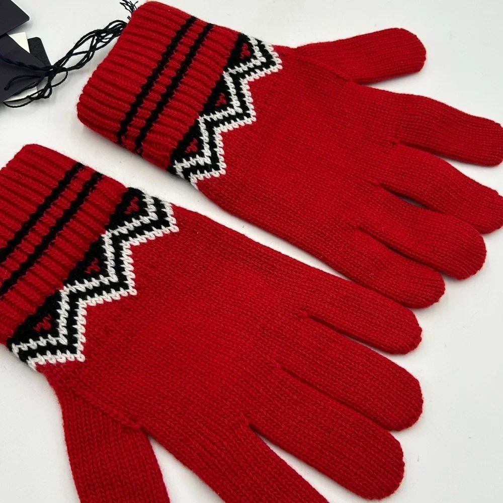 Unisex Prada wool/cashmere knit gloves size large made in Italy